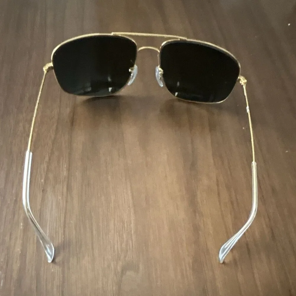 Ray-Ban RB30981 Caravan Arista sunglasses Size 58-16 Gold /Green lens Excellent